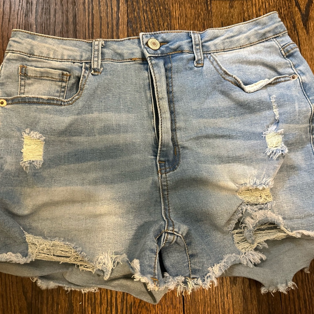 Distressed Denim Women Shorts